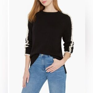 NIC+ZOE Ruffle Trim Cotton Blend Sweater